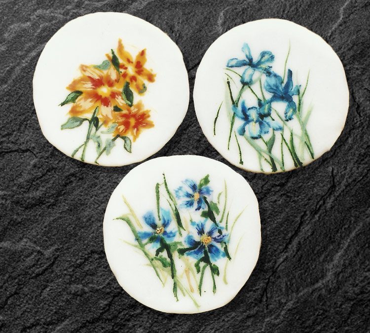 Painted Flower Cookies